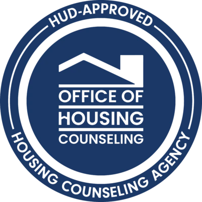 Seal reading Approved Housing Counseling Agency, U.S. Department of Housing and Urban Development.
